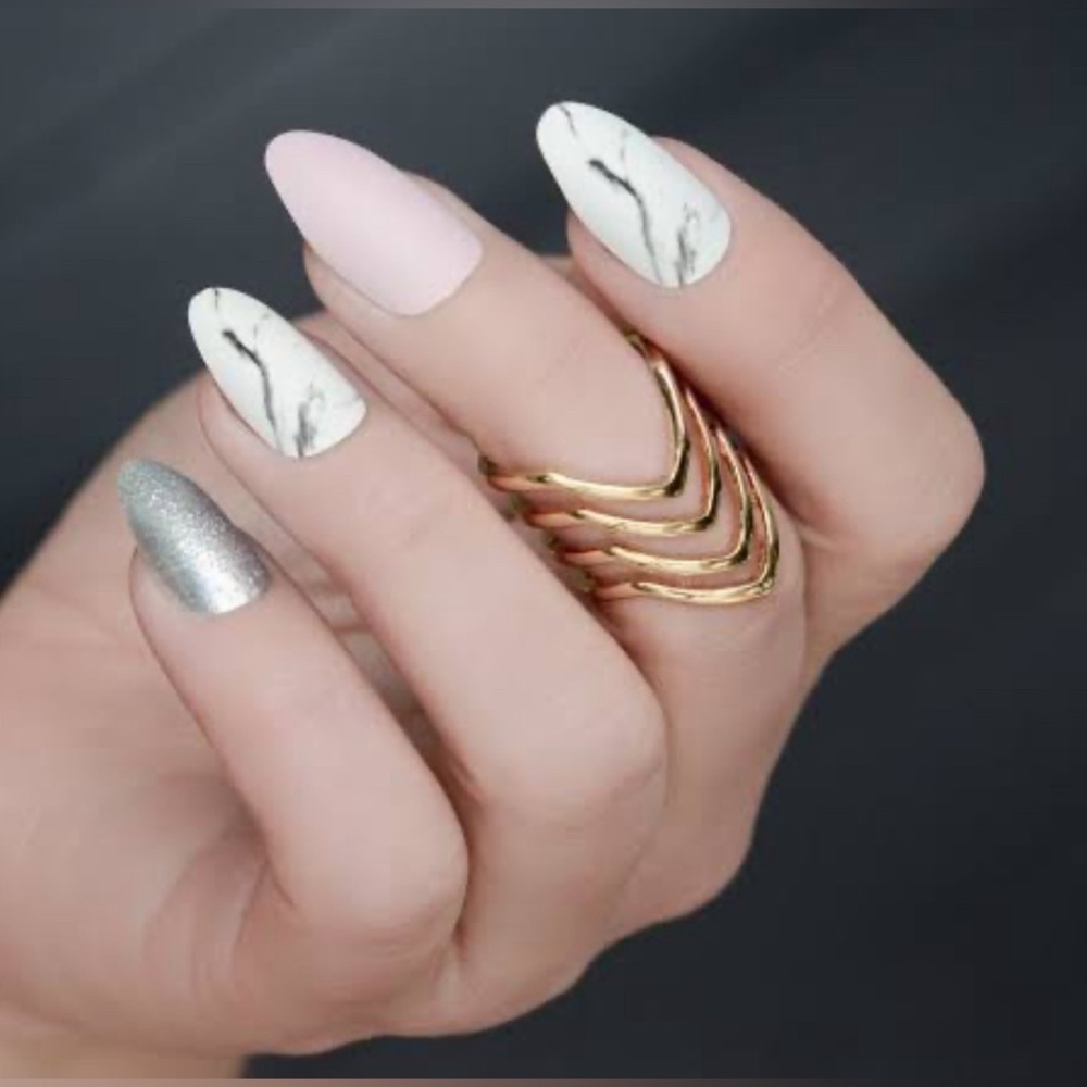NWT Faux Nail Multi Color Almond Shape | Glue Not Included